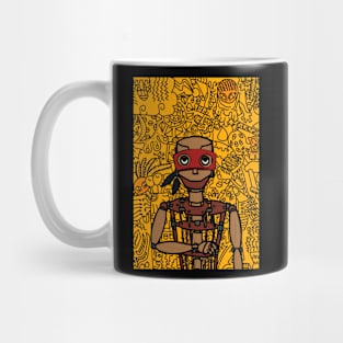 Unique Digital Collectible - Character with PuppetMask, Eye Color, and Painted Skin on TeePublic Mug